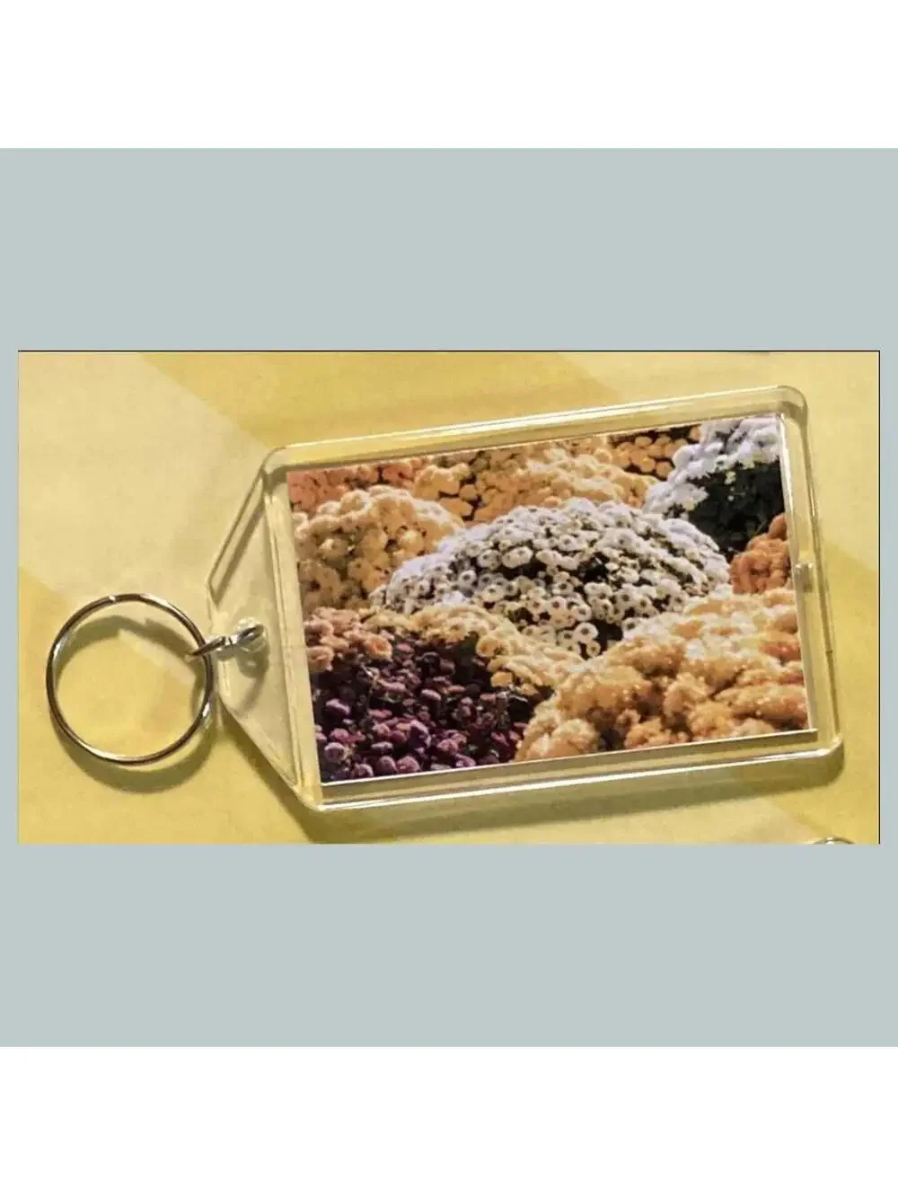 3681 Chrysanthemums Acrylic Keychain | Floral Keychain | Flower Lover Gift